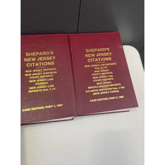 Shepard’s New Jersey Citations (1987) 8-volume set. Excellent Condition - Picture 6 of 11